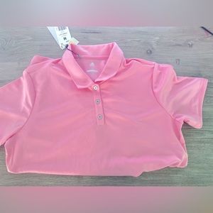 Adidas Women’s medium polo golf shirt light pink